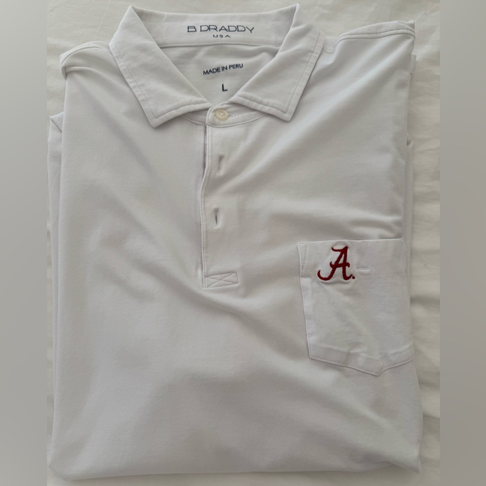 White Polo Shirt with Embroidered Logo